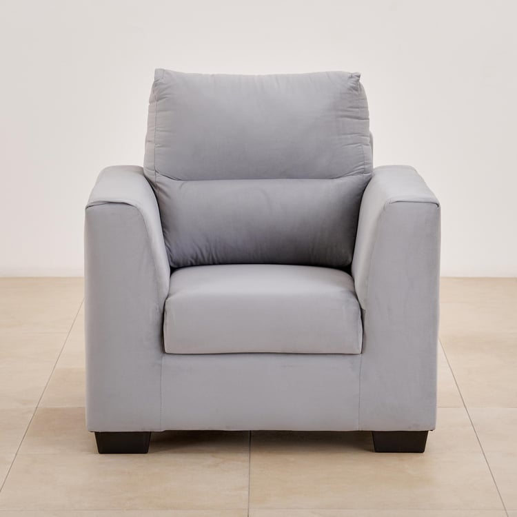 Ellora Fabric 3+1+1 Seater Sofa Set - Grey