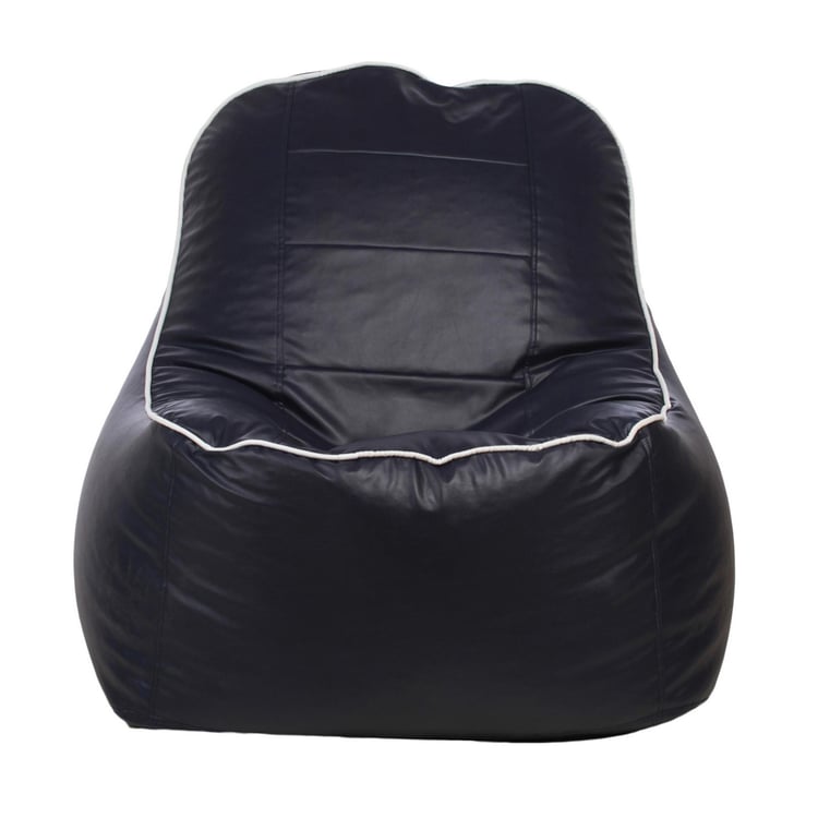 Helios Amy Faux Leather Rester Bean Bag Cover - Black