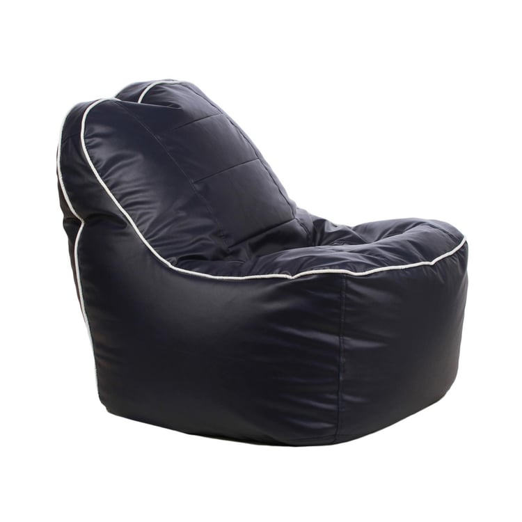 Helios Amy Faux Leather Rester Bean Bag Cover - Black