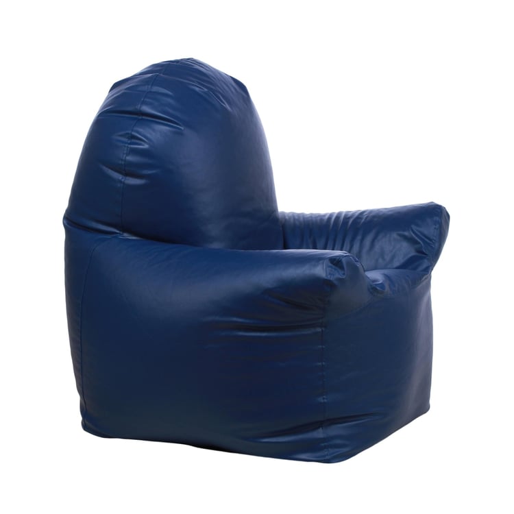 Helios Gary Faux Leather Arm Chair Bean Bag Cover - Blue