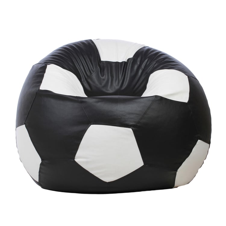 Helios Messi Football Faux Leather Bean Bag Cover - Black