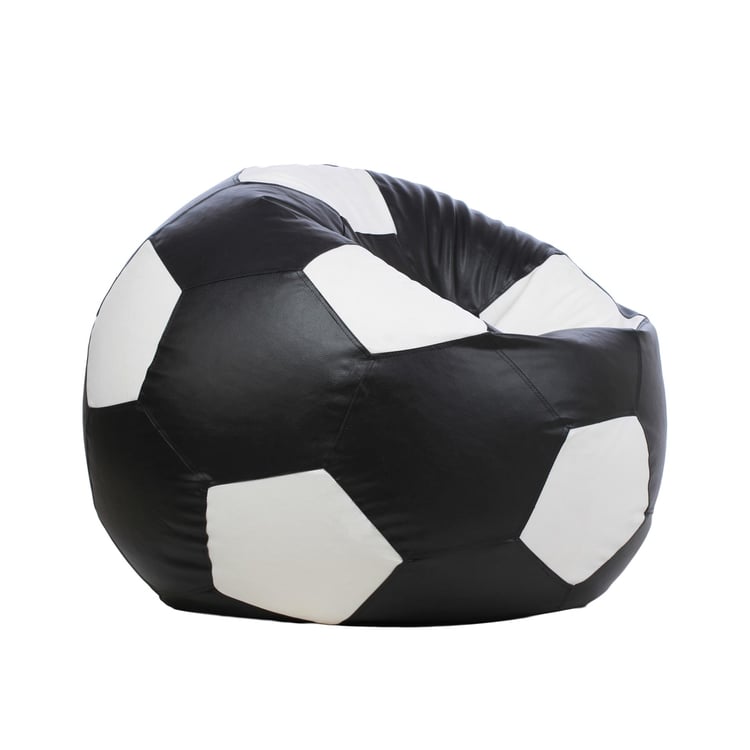 Helios Messi Football Faux Leather Bean Bag Cover - Black
