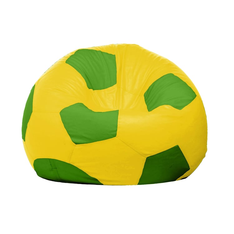 Helios Faux Leather Messi Football Bean Bag Cover - Yellow