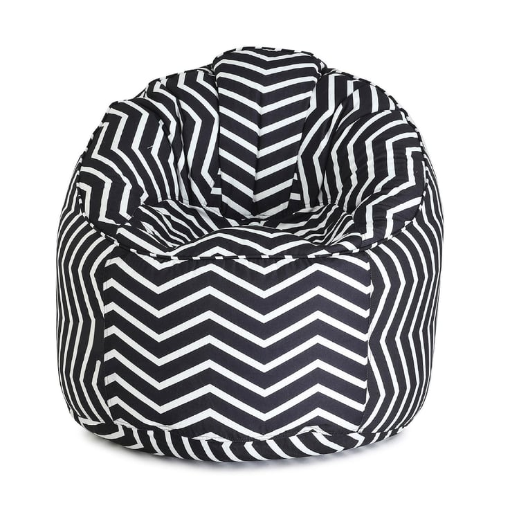 Helios Mirza Muddha Canvas Bean Bag Cover - Black