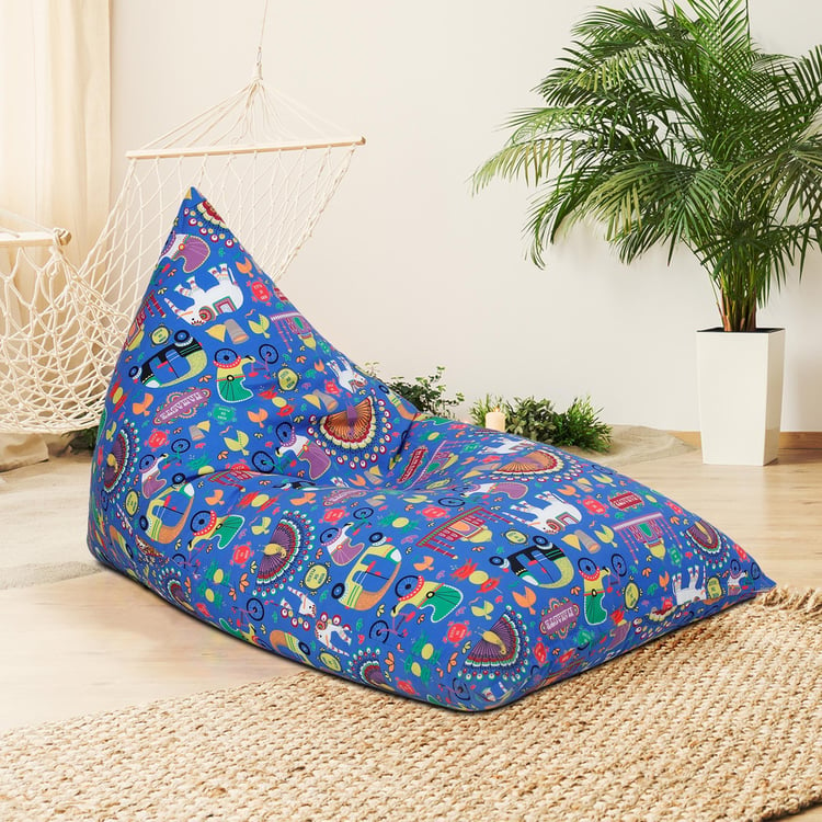 Helios Moana Canvas Bean Bag Cover - Blue