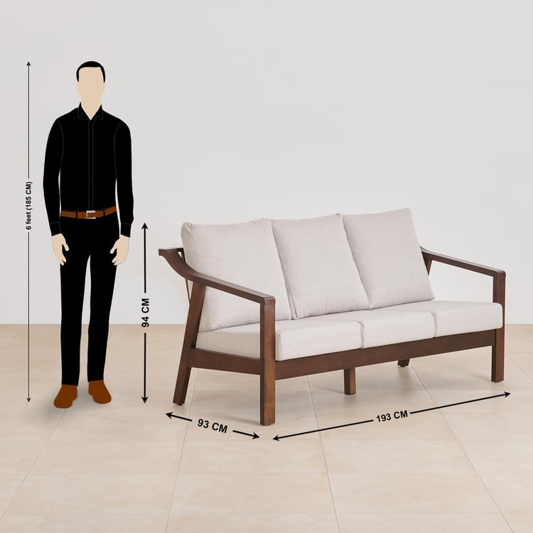 Helios Zara NXT Fabric 3+2 Seater Sofa Set - Beige