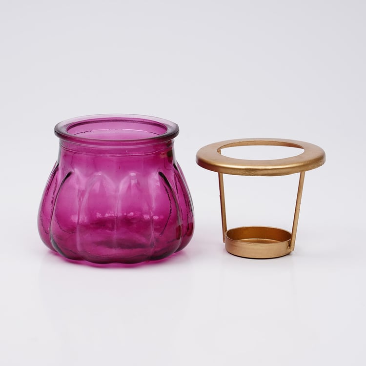 Raga Set of 2 Glass T-Light Holders