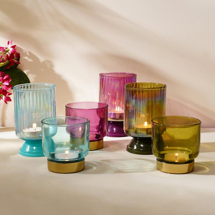 Raga Set of 3 Glass Votive Holders