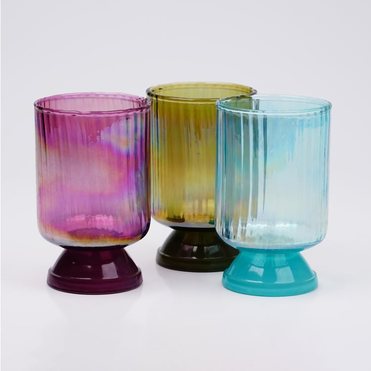 Raga Set of 3 Glass Votive Holders