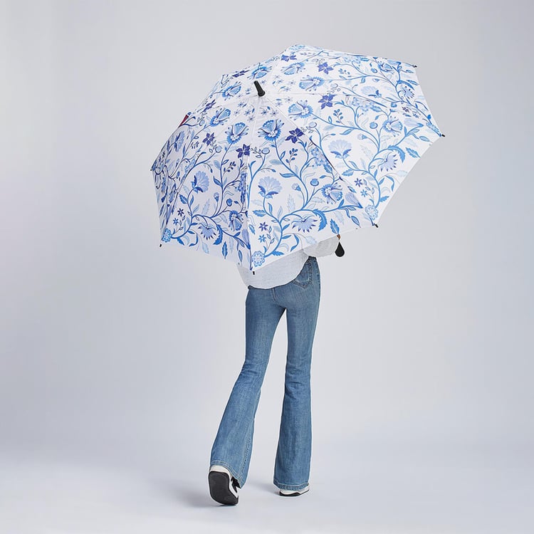 INDIAN CIRCUS Blaue Blume Printed Umbrella