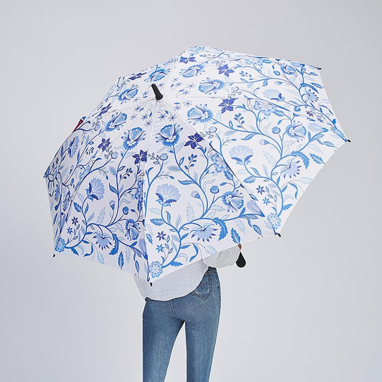 INDIAN CIRCUS Blaue Blume Printed Umbrella