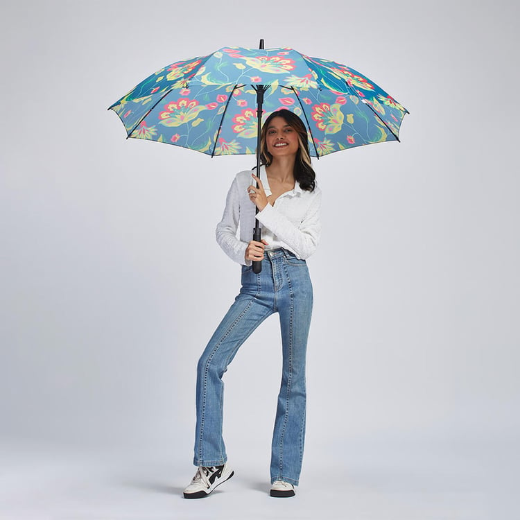 INDIAN CIRCUS Cyanic Pop Burst Printed Umbrella