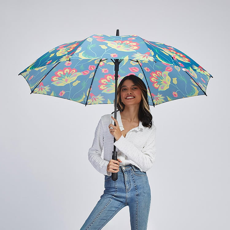 INDIAN CIRCUS Cyanic Pop Burst Printed Umbrella