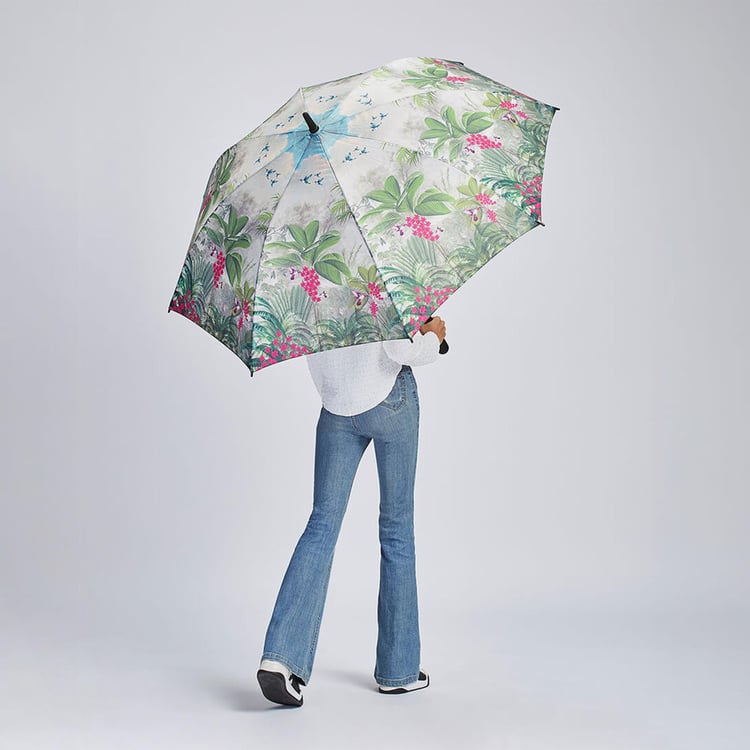 INDIAN CIRCUS Tropical View Printed Umbrella