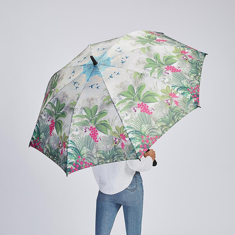 INDIAN CIRCUS Tropical View Printed Umbrella