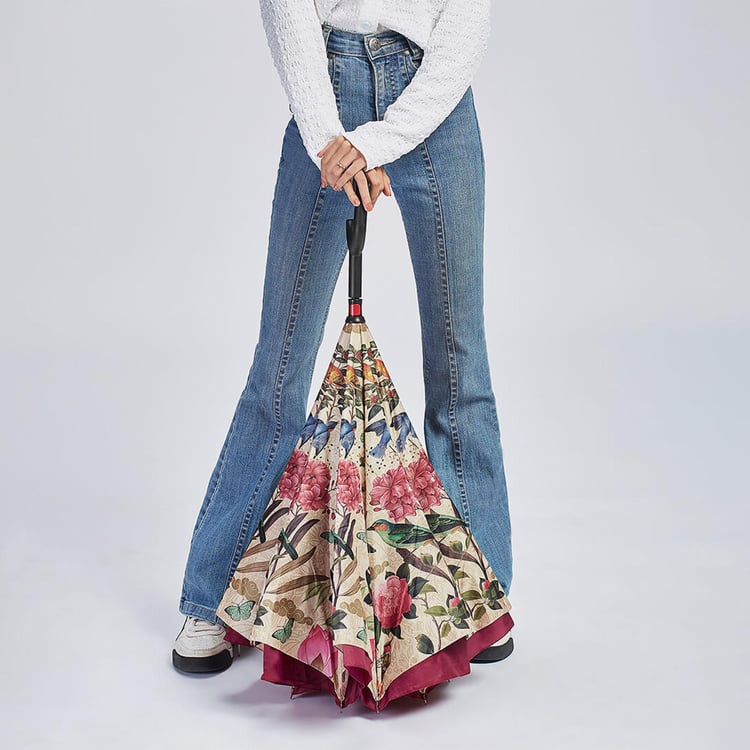 INDIA CIRCUS Bird Land Printed Reversible Umbrella