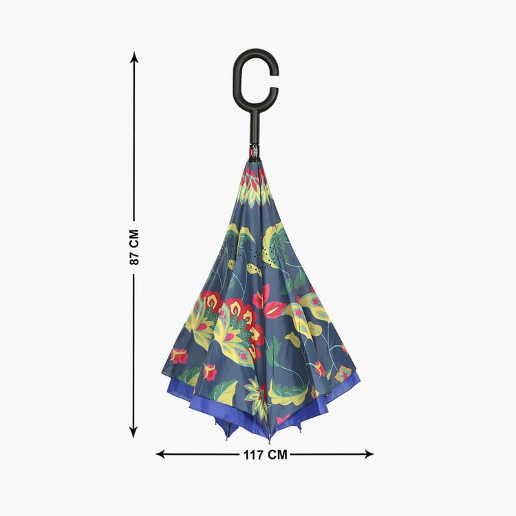 INDIA CIRCUS Cyanic Pop Burst Printed Reversible Umbrella