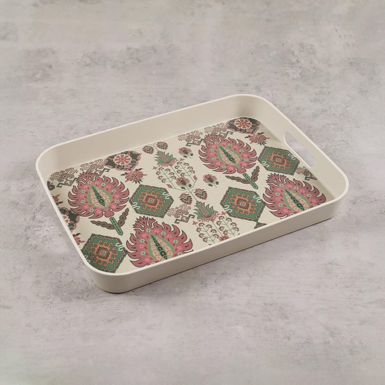 INDIA CIRCUS Mystifying Dazzle Bamboo Fibre Tray - 41.5x31cm