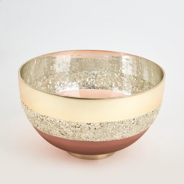 Mystique Glass Embellished Decorative Bowl