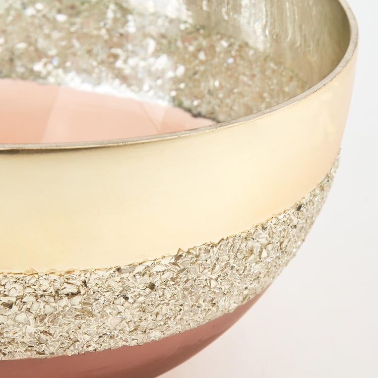 Mystique Glass Embellished Decorative Bowl