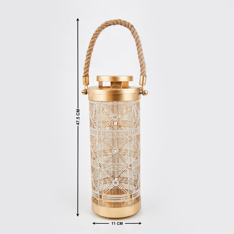 Aerin Iron Cut-Out Hanging Lantern