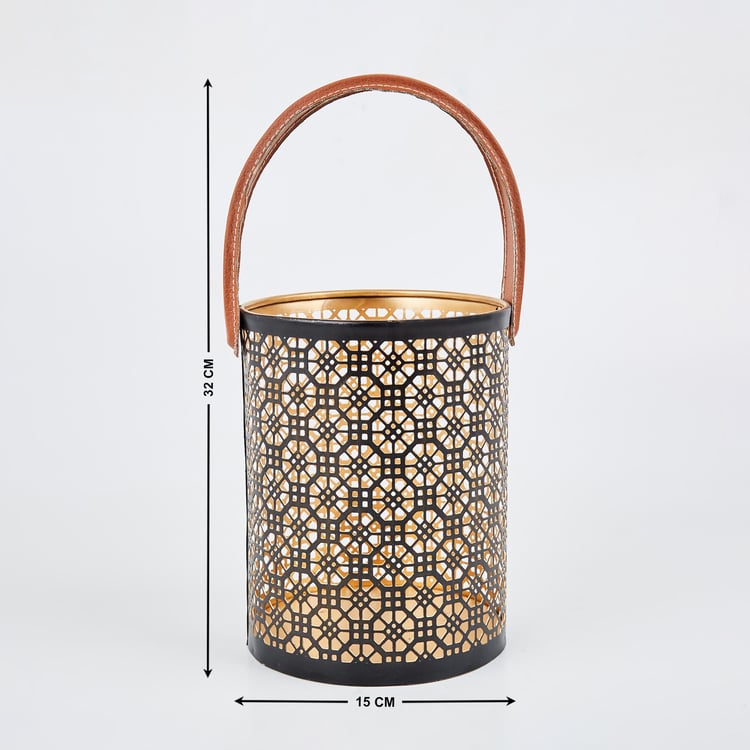 Aerin Iron Cut-Out Hanging Lantern