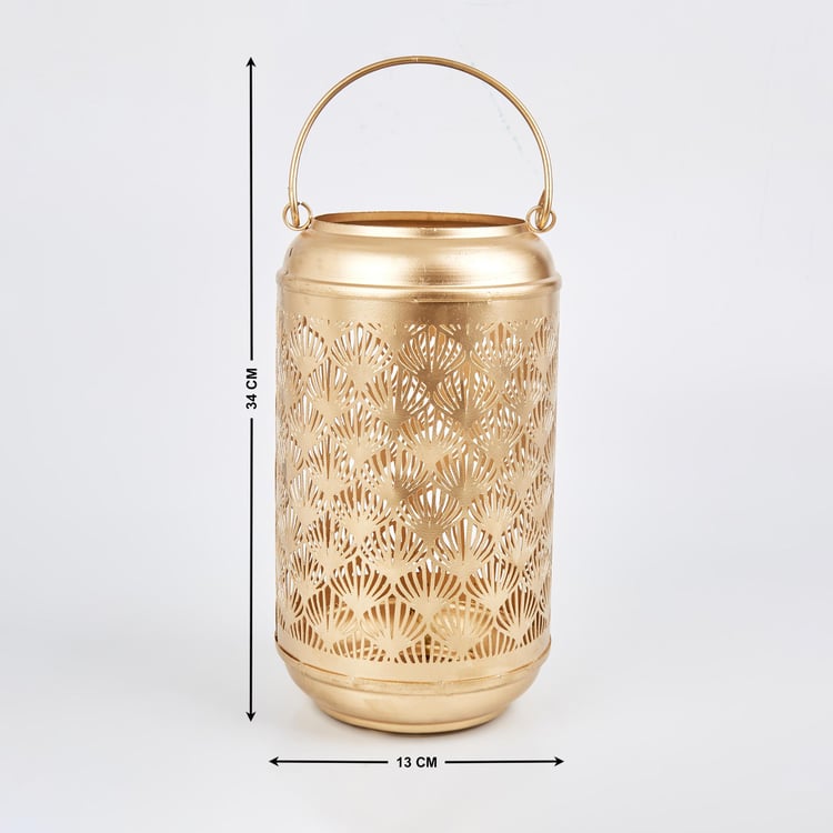 Aerin Metal Cut-Out Hanging Lantern