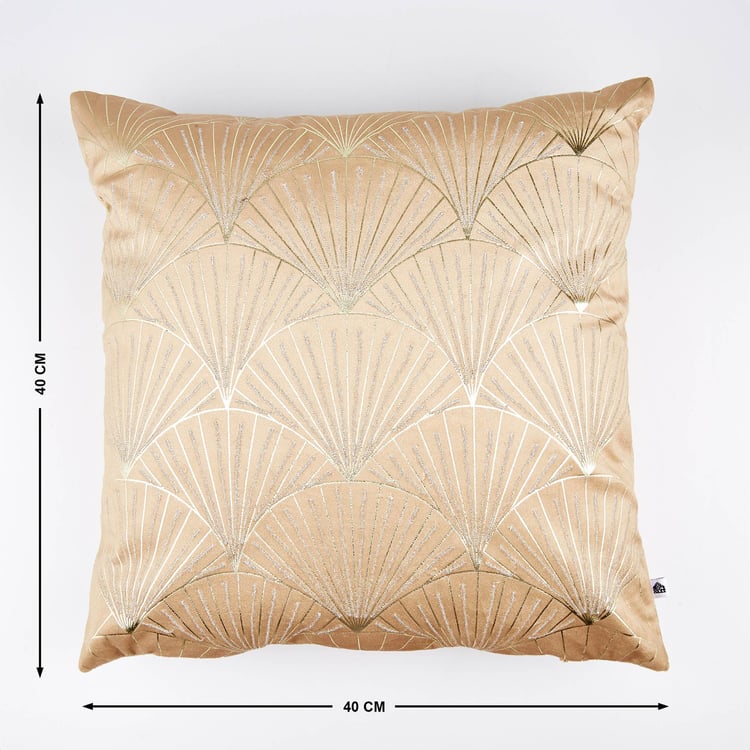 Maya Foil Print Filled Cushion - 40x40cm