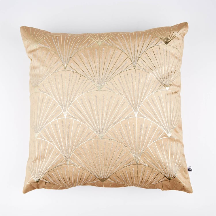 Maya Foil Print Filled Cushion - 40x40cm