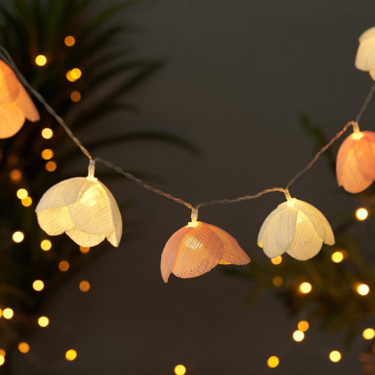 Serena Slice Thread Flower String Lights - 10 Bulbs
