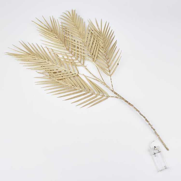 Serena Slice Decorative Leaf Stick with String Lights