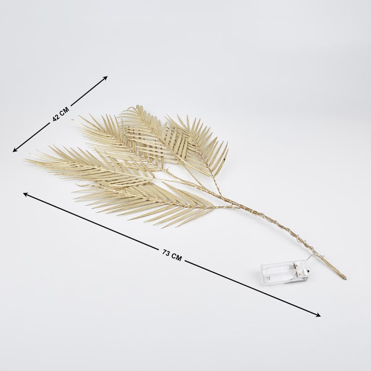 Serena Slice Decorative Leaf Stick with String Lights
