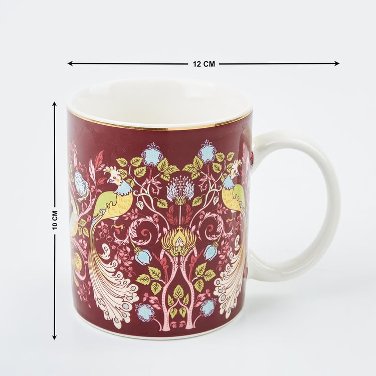 Feslix Morris Porcelain Printed Coffee Mug - 340ml