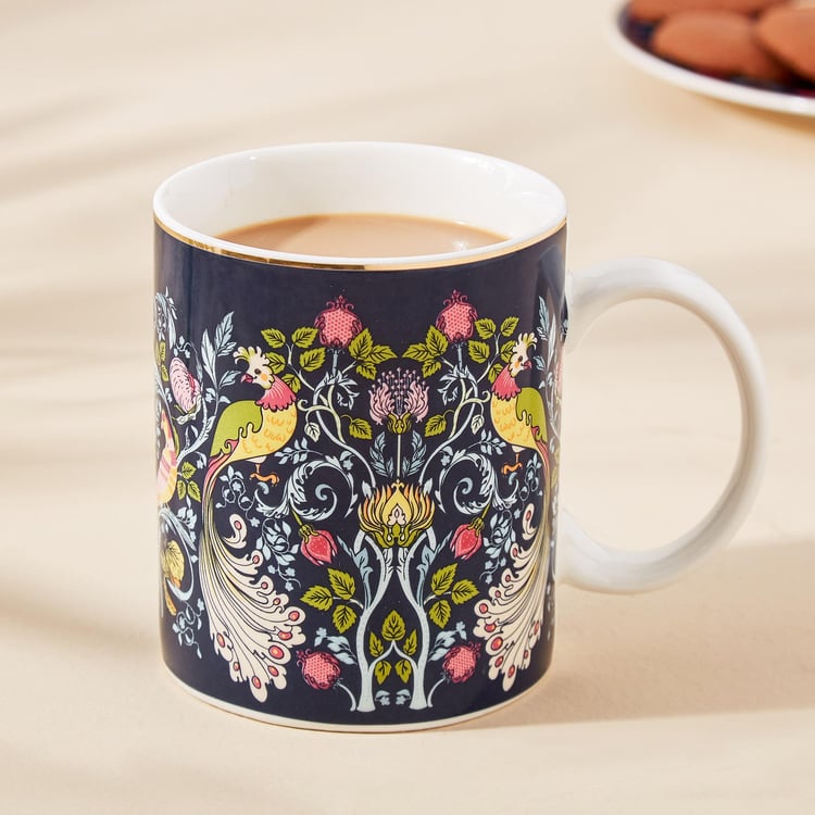 Feslix Morris Porcelain Printed Coffee Mug - 340ml