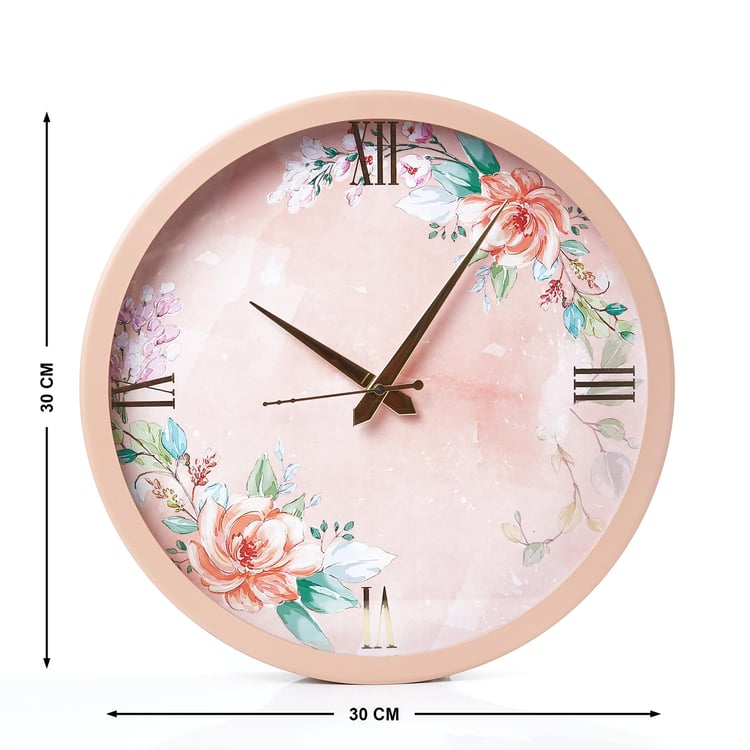 Moksha Divine Floral Wall Clock - 30cm