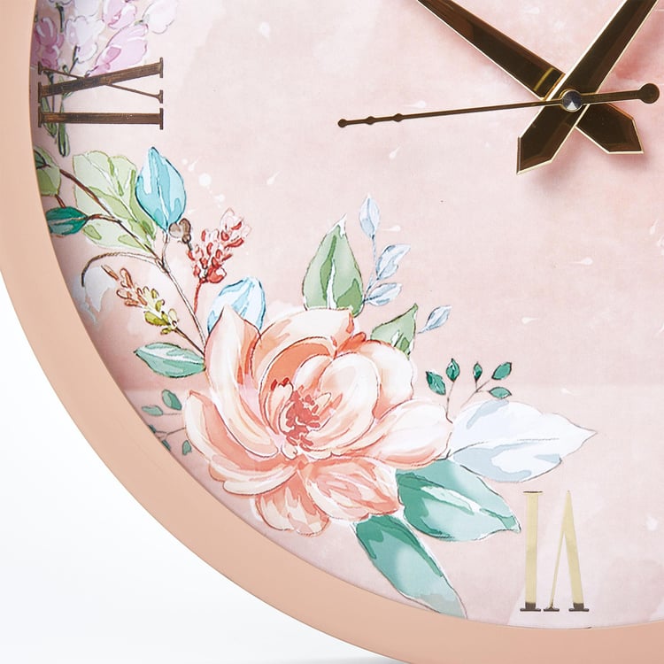Moksha Divine Floral Wall Clock - 30cm