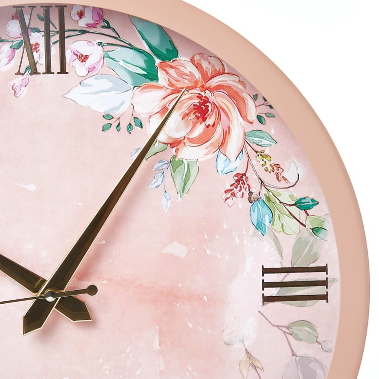 Moksha Divine Floral Wall Clock - 30cm