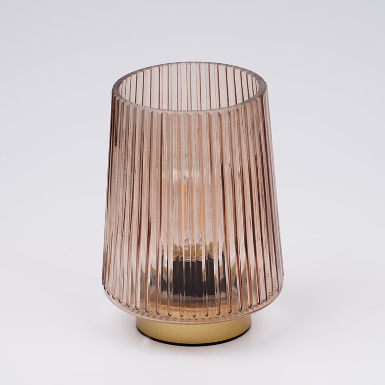 Moksha Glint Gaze Glass Ribbed Table Lamp