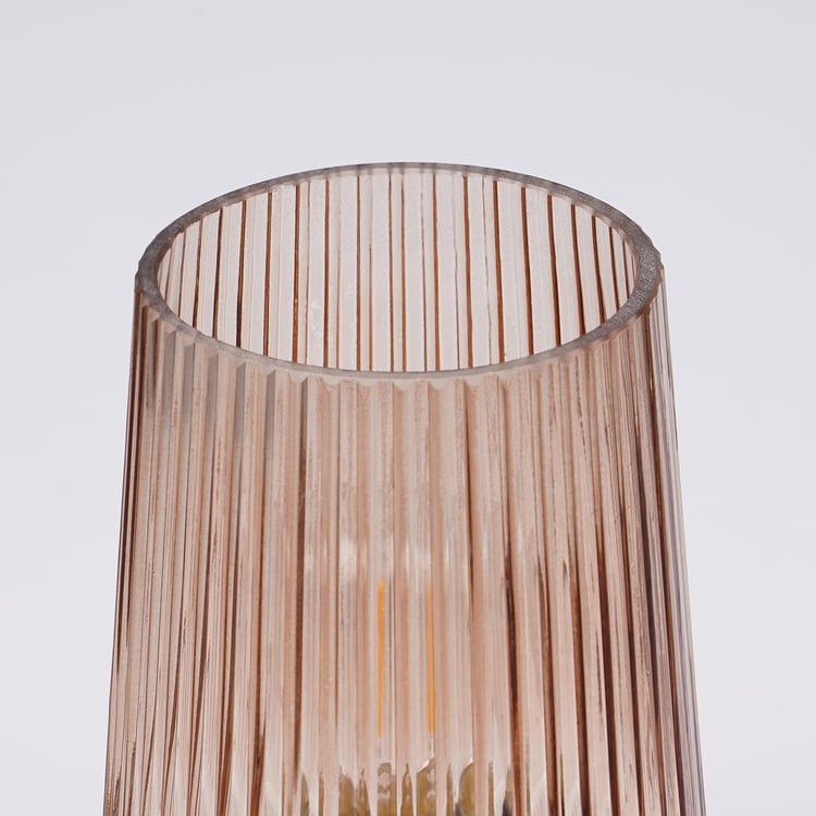 Moksha Glint Gaze Glass Ribbed Table Lamp