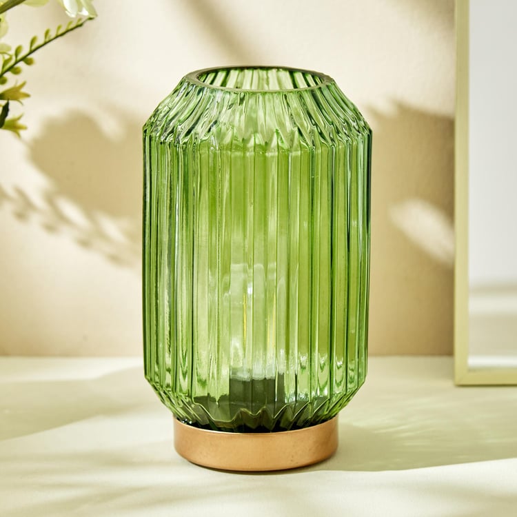 Glint Moksha Glass Ribbed Table Lamp