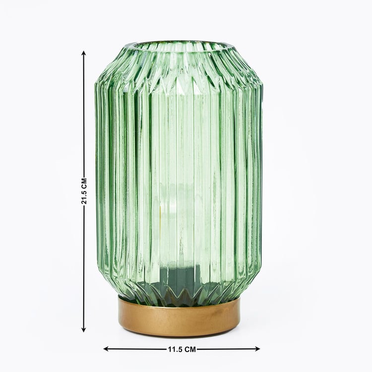 Glint Moksha Glass Ribbed Table Lamp