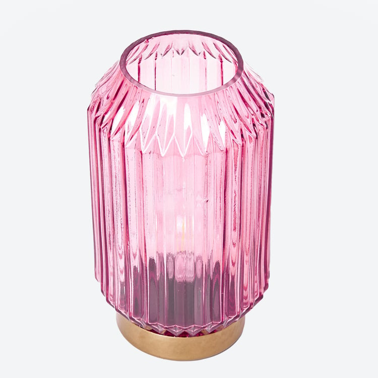 Glint Moksha Glass Ribbed Table Lamp