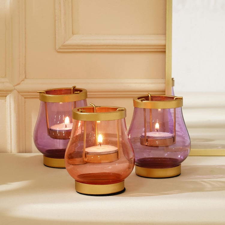 Shalimar Set of 3 Glass T-Light Holders