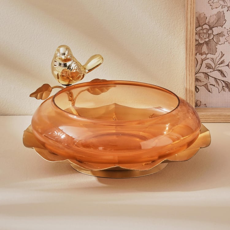 Wables Glass Decorative Bowl with Platter