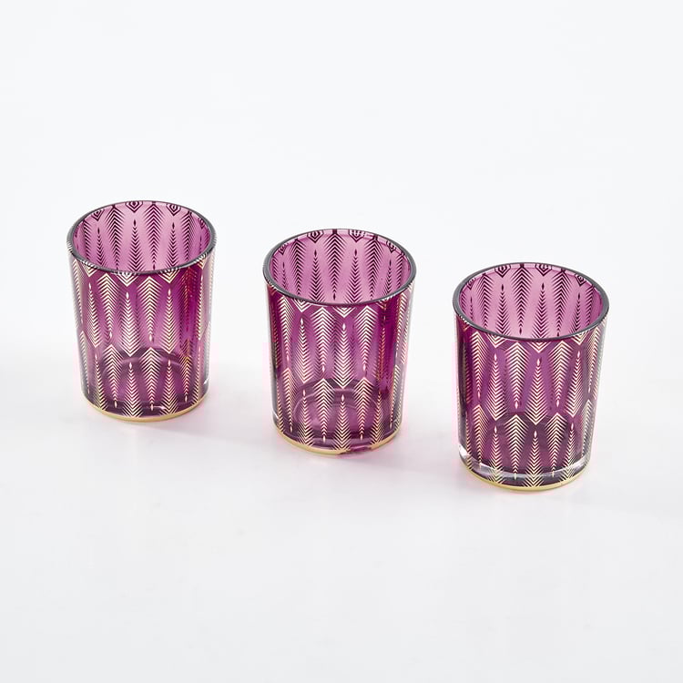 Maya Set of 3 Glass T-Light Holders