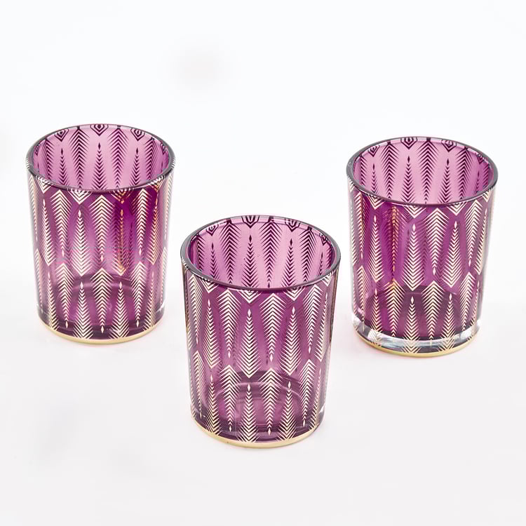 Maya Set of 3 Glass T-Light Holders