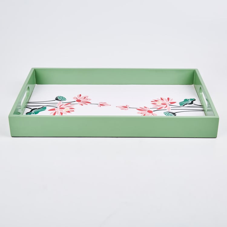 Corsica Kamal Wooden Printed Serving Tray - 40x25cm