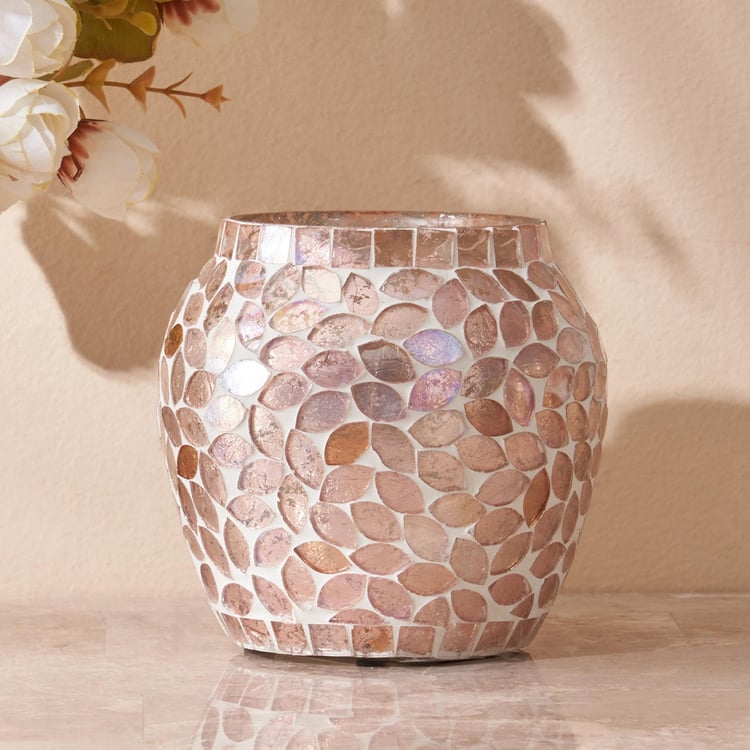 Mabel Arlen Glass Mosaic Votive Holder