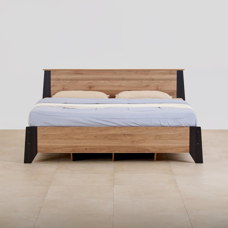 Helios Amberly Trapez King Bed - Brown