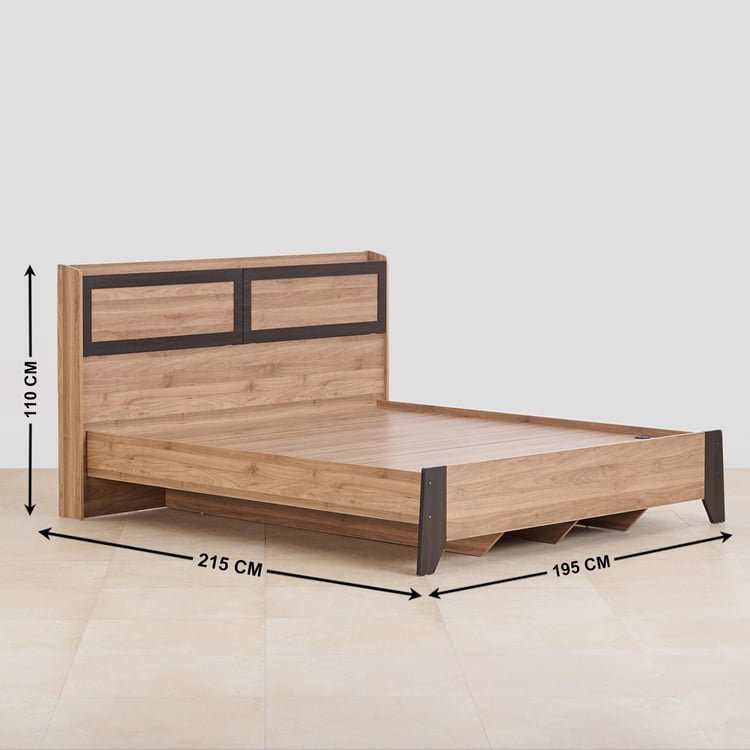 Helios Amberly Sigma King Bed - Brown